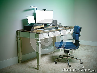 isolated home office with no people Stock Photo