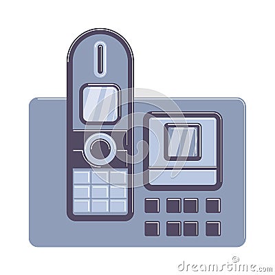 Isolated home phone. Vector Illustration