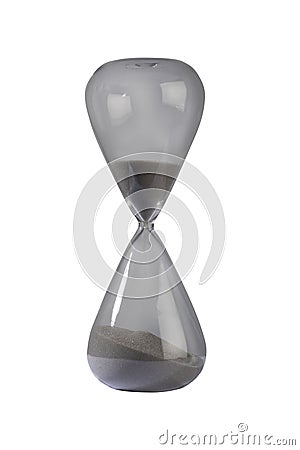 Isolated hourglass to calculate the left time with sand Stock Photo