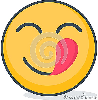 Isolated hungry emoticon. Vector emoticon. Vector Illustration