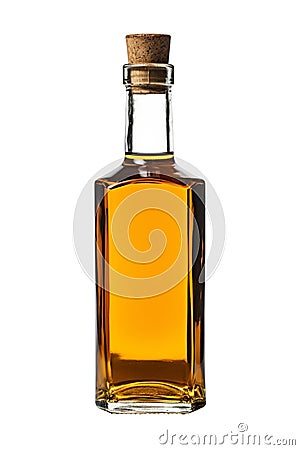 isolated illustration of a bottle of brandy. Generative AI Cartoon Illustration