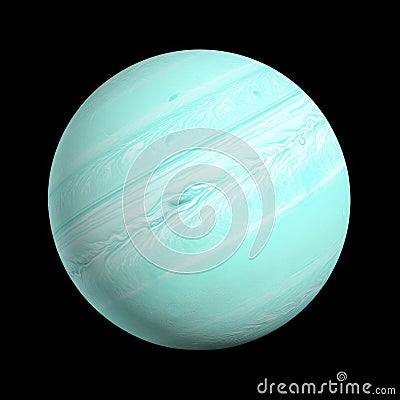 Photo realistic Uranus planet isolated on transparent background cutout PNG. High resolution. Stock Photo