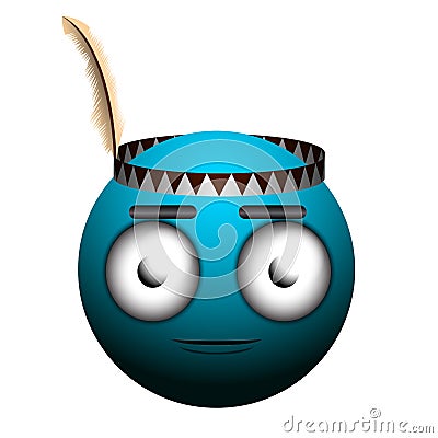 Isolated indian emote Cartoon Illustration