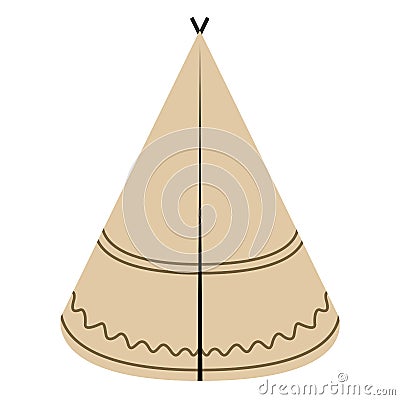 Isolated indian hat Vector Illustration