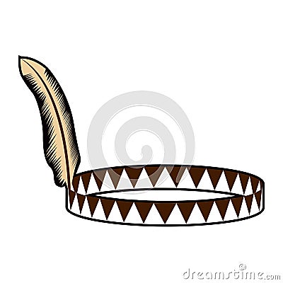 Isolated indian hat Cartoon Illustration