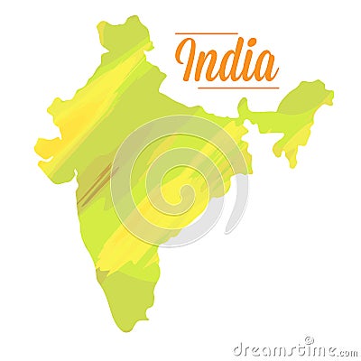 Isolated Indian map Vector Illustration