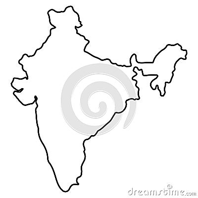 Isolated Indian map Vector Illustration