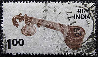 Isolated Indian Stamp Editorial Stock Photo