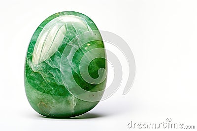 Isolated Jade - White Background - Copy Space Stock Photo