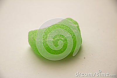 Isolated Jelly Fruit Slices Close Up Stock Photo