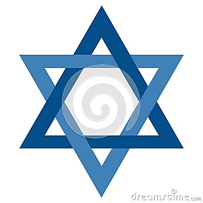 Isolated jewish star Vector Illustration