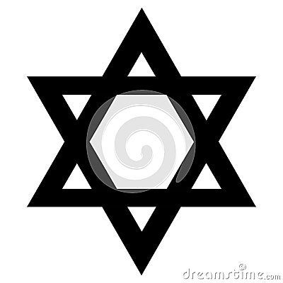 Isolated jewish star Cartoon Illustration