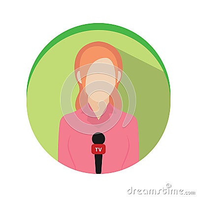 Isolated journalist icon Vector Illustration
