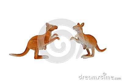 Isolated kangaroo toy. Stock Photo