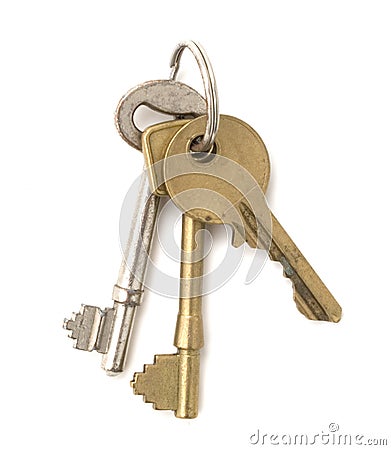 Isolated keys Stock Photo