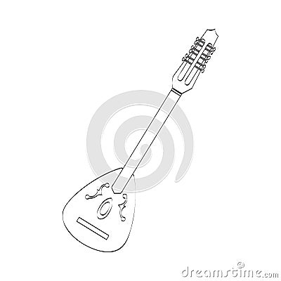 Isolated laud icon. Musical instrument Vector Illustration