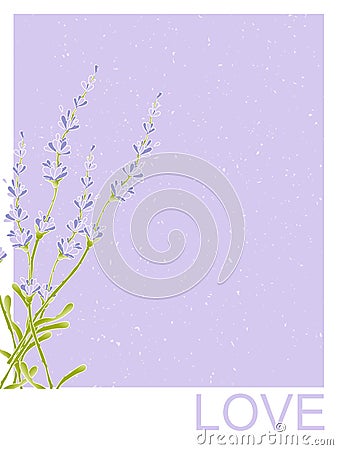 Isolated lavender flower bouguet Vector Illustration