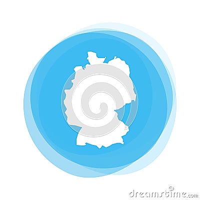 Isolated light blue round Button: Germany Icon Stock Photo