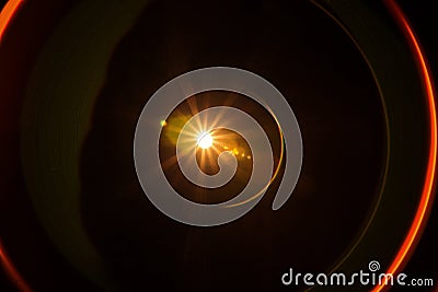 Isolated light lens flare leak Stock Photo