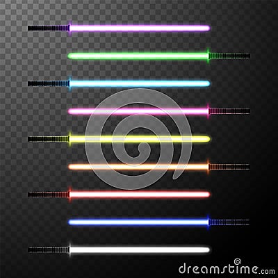 Isolated light sword. Vector Illustration