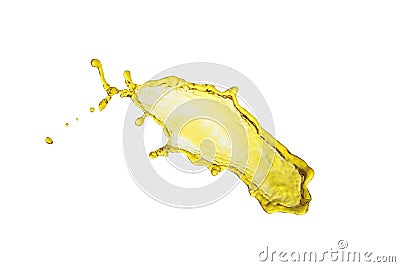 Isolated light yellow splash over white background Stock Photo