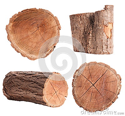 Isolated Log Set Stock Photo