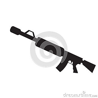 Isolated machine gun icon Vector Illustration