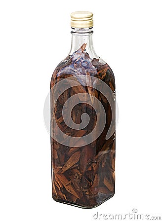 Isolated Mamajuana Bottle Stock Photo