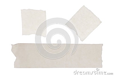 Isolated of masking tape sticky on white paper background Stock Photo