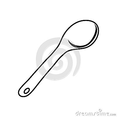isolated measuring spoon Cartoon Illustration