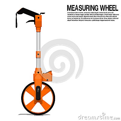 Isolated measuring wheel on transparent background Vector Illustration