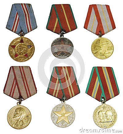 Isolated Medals Stock Photo