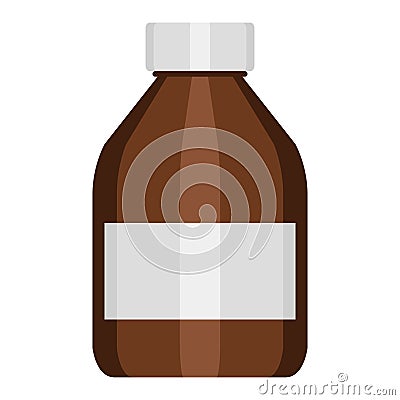 Medicine syrup bottle Vector Illustration