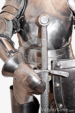 Isolated medieval armor. Stock Photo