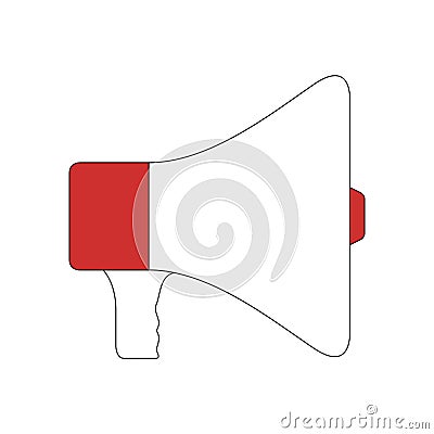 Isolated megaphone icon on a white background Vector Illustration