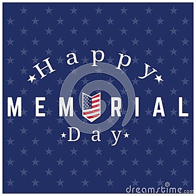 Isolated memorial day background Vector Illustration