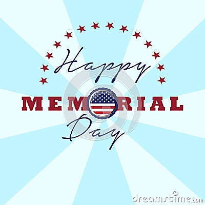 Isolated memorial day background Vector Illustration