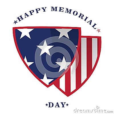 Isolated memorial day label Vector Illustration