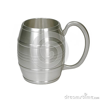 Isolated metal cup Stock Photo