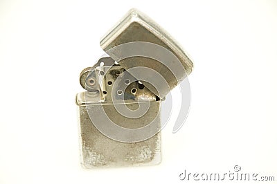Isolated Metal Lighter Stock Photo
