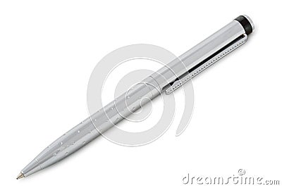 Isolated metal pen Stock Photo