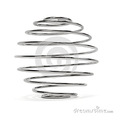 Isolated Metal Spring Stock Photo