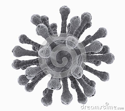Isolated microscopic image of virus Stock Photo