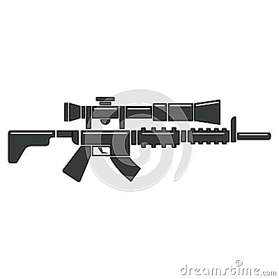 Isolated militay rifle icon Vector Illustration