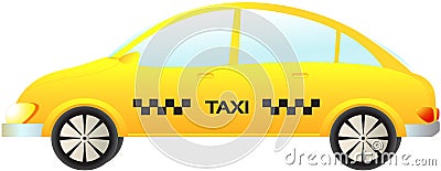 Isolated modern taxi car Vector Illustration