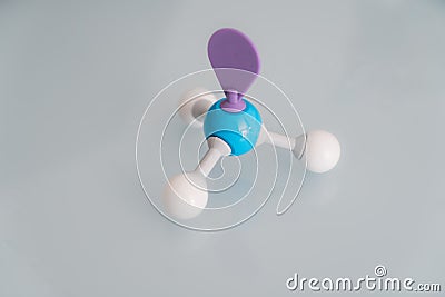 Isolated molecular model of ammonia Stock Photo