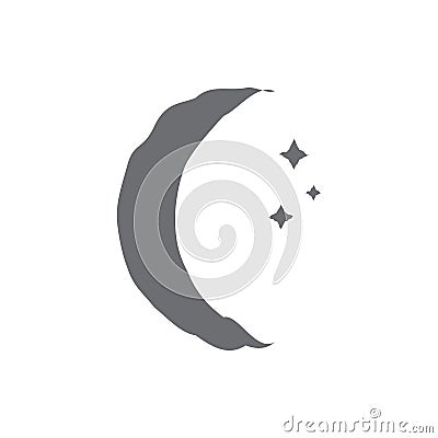 Isolated moon icon Vector Illustration