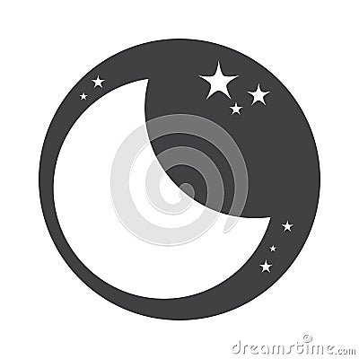 Isolated moon icon Vector Illustration