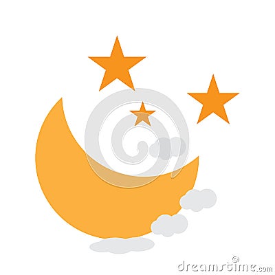 Isolated moon icon Vector Illustration