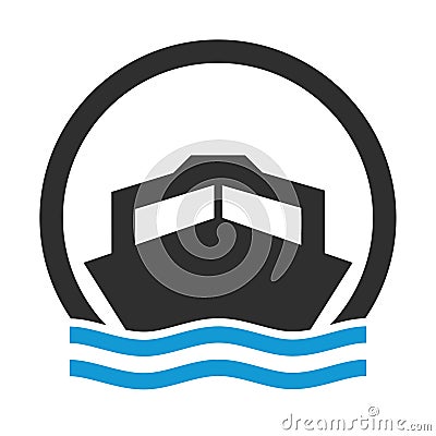 Isolated motorboat icon Stock Photo